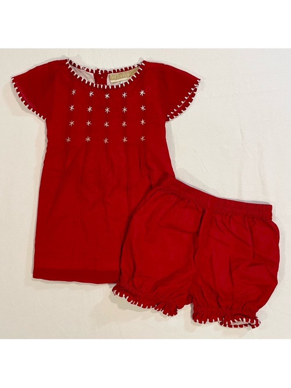 New Well Dressed Wolf Red Juju Set Girls 4T Tunic Top Balloon Shorts Embroidered